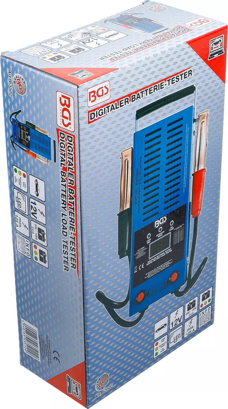 Tester 12 V autobaterie - zátěžový BGS1063500 Digitální (BGS1063502)