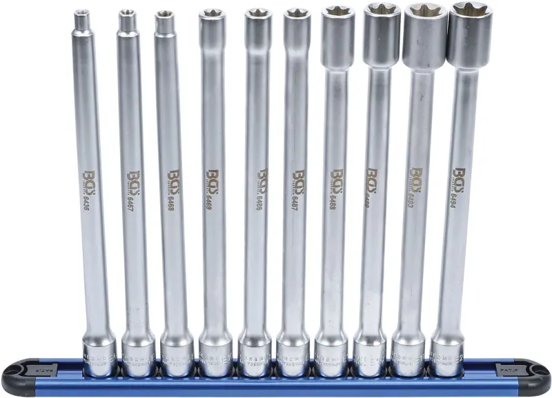 Sada nástrčných hlavic E-profil  XXL  10 mm (3/8")  E6 - E20  10dílná
