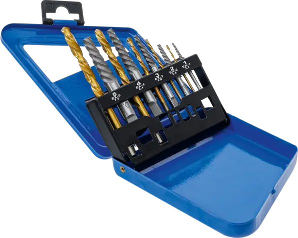 Vytahováky zalomených šroubů včetně vrtáků 2 ÷ 7,5 mm BGS106780 (Sada 10 dílů) (BGS106780)