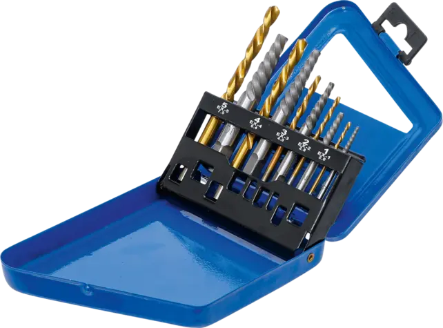 Vytahováky zalomených šroubů včetně vrtáků 2 ÷ 7,5 mm BGS106780 (Sada 10 dílů) (BGS106780)