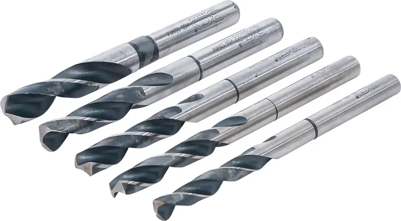 Vrtáky HSS pr. 10 ÷ 15 mm s kuželovou stopkou BGS106801 (Sada 5 dílů) (BGS106801)