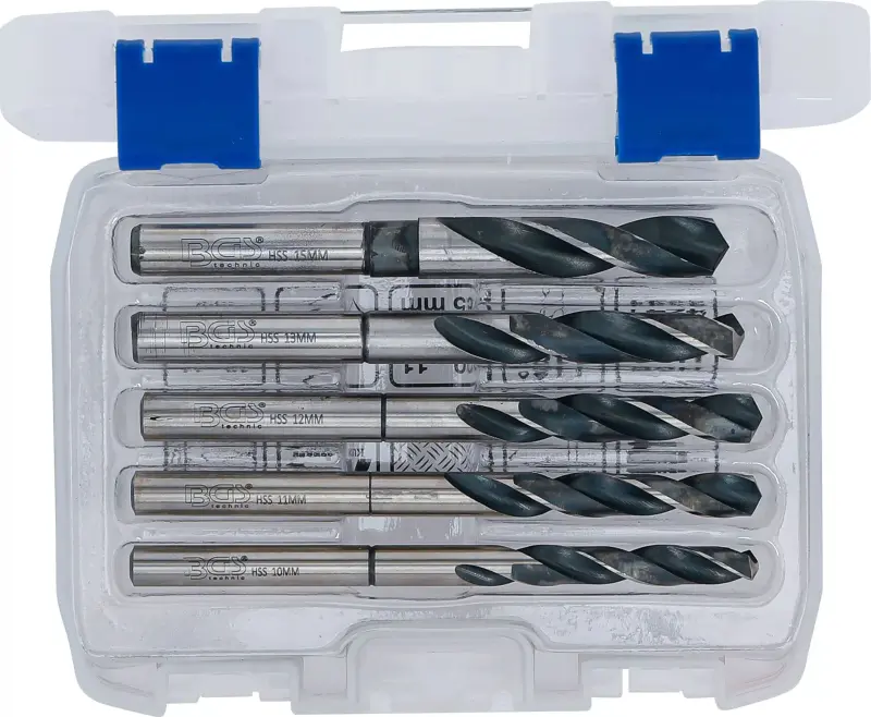 Vrtáky HSS pr. 10 ÷ 15 mm s kuželovou stopkou BGS106801 (Sada 5 dílů) (BGS106801)