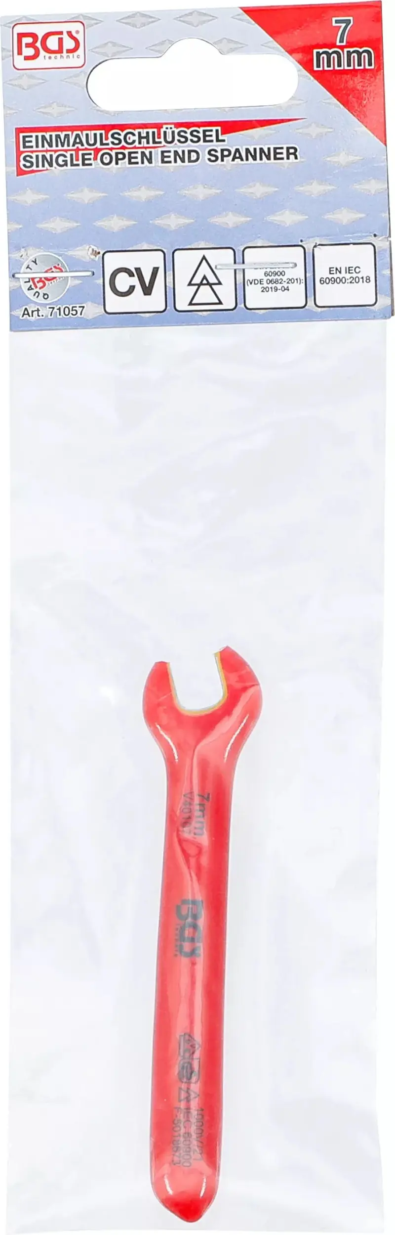 Jednostranný otevřený klíč BGS 71057 7 mm VDE (BGS1071057)