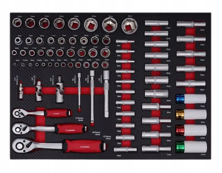 Dílenská skříň, dílenský vozík s nářadím Tagred TA217 72 zubé ráčny (298 dílů) (TA217)