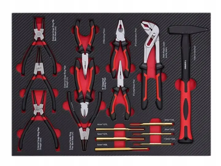 Dílenská skříň, dílenský vozík s nářadím Tagred TA217 72 zubé ráčny (298 dílů) (TA217)