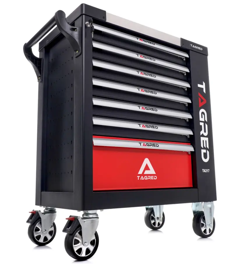 Dílenská skříň, dílenský vozík s nářadím Tagred TA217 72 zubé ráčny (298 dílů) (TA217)