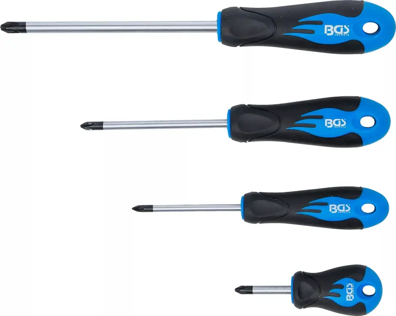 Šroubováky JIS 1 ÷ 3 BGS1070049 (křížová drážka dle japonských norem) (Sada 4 díly) (BGS1070049)