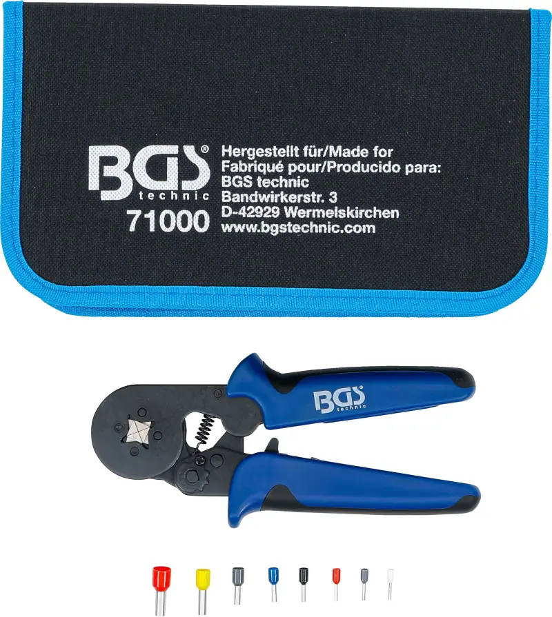 Krimpovací kleště na dutinky 0,25 ÷ 10 mm2 BGS1071000 (Včetně sady dutinek) (BGS1071000)