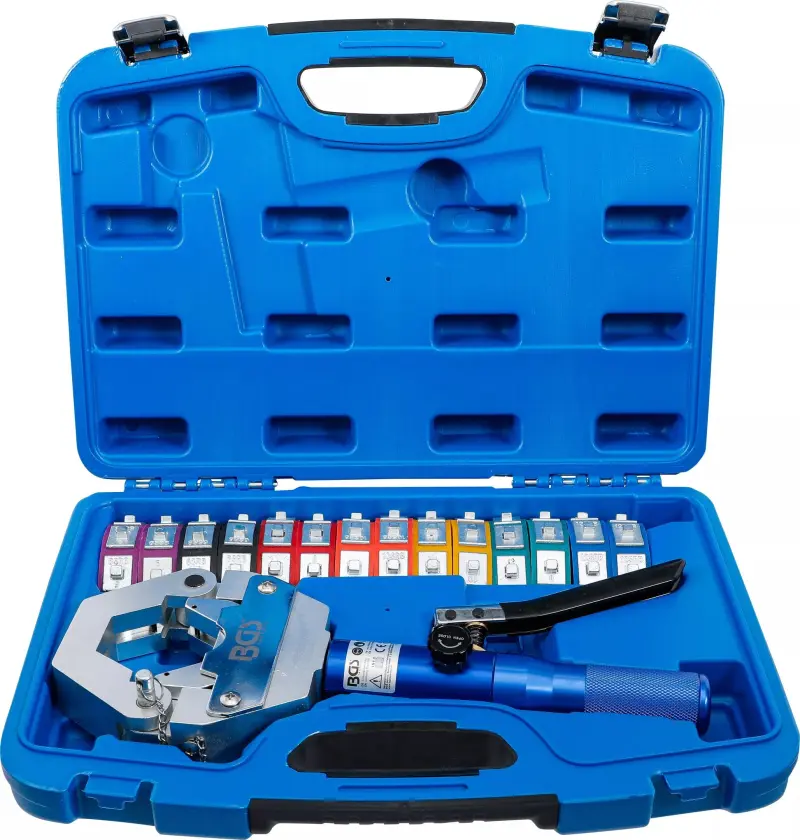 Hydraulické krimpovací kleště BGS1072093 pro lisovací spojky u hadicových vedení (Sada 15 dílů) (BGS1072093)