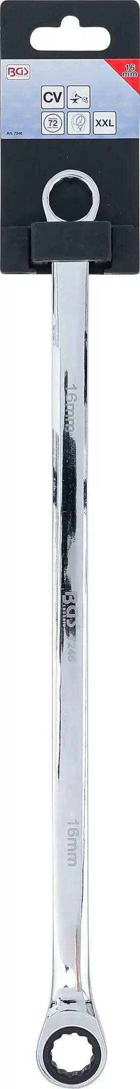 Očkový ráčnový klíč 16 mm BGS107246 extra dlouhý (BGS107246)