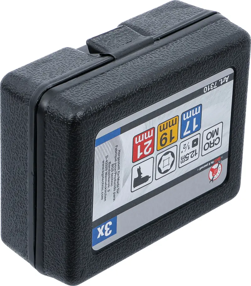 BGS 7310 Nástrčné hlavíce 1/2" Kraftmann 17-19-21 mm. Sada 3 ks (BGS107310)