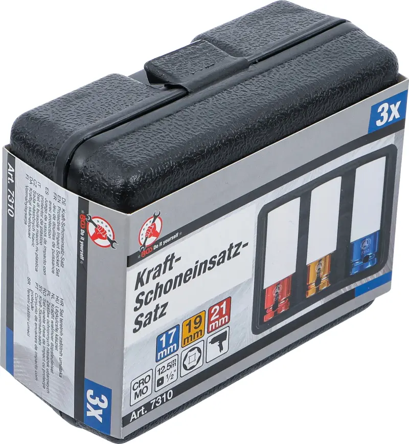 BGS 7310 Nástrčné hlavíce 1/2" Kraftmann 17-19-21 mm. Sada 3 ks (BGS107310)