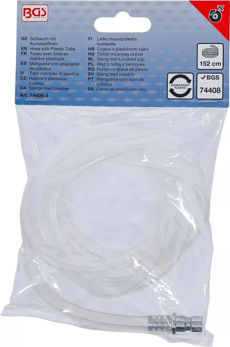 Hadice s plastovou trubkou BGS1074408-3 pro odvzdušňovač brzd BGS 74408 (BGS1074408-3)