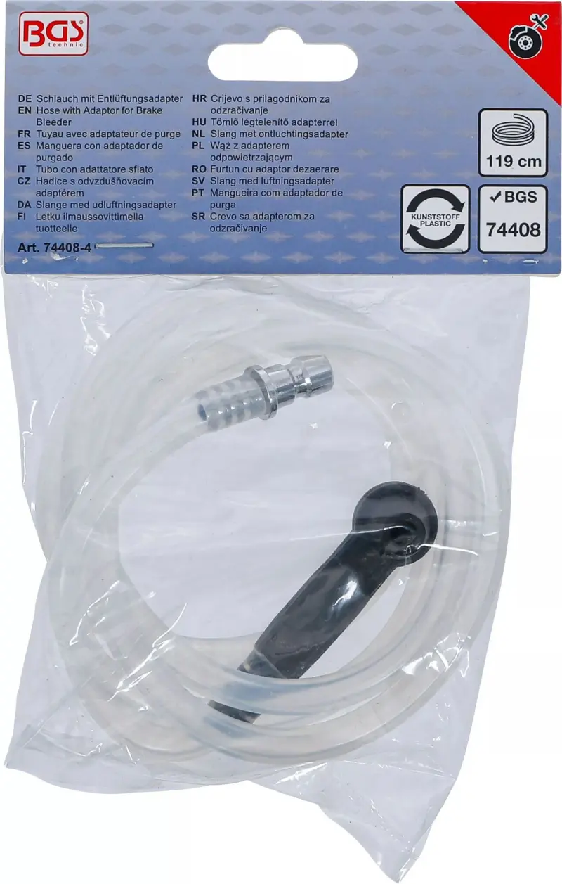 Hadice s adaptérem BGS1074408-4 pro odvzdušňovač brzd BGS 74408 (BGS1074408-4)