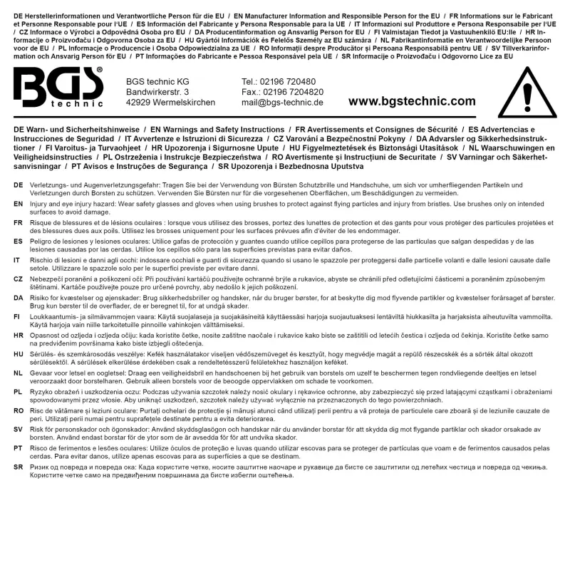 Drátěné kartáče na čištění otvorů BGS1074576 (Sada 6 ks) (BGS1074576)