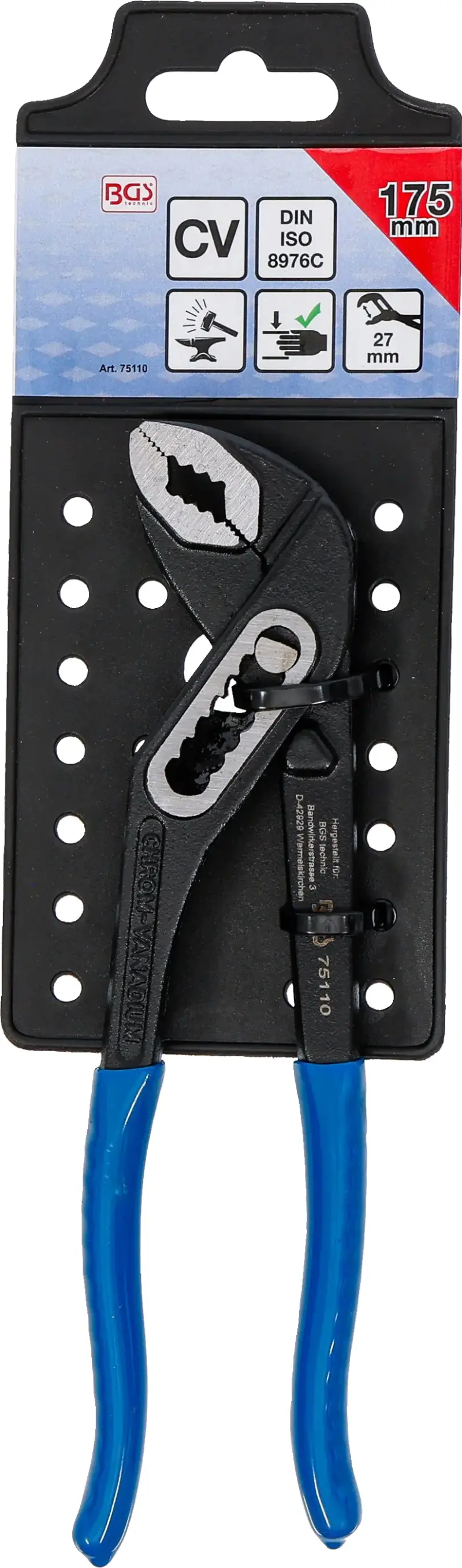 Přestavitelné kleště Siko Classic 175 mm BGS1075110, máčená izolace (BGS1075110)