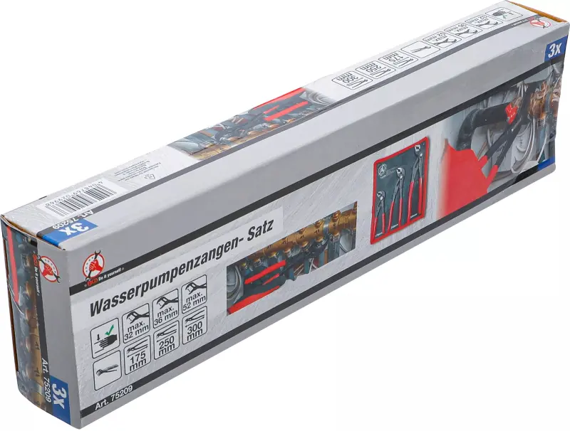 kleště sika 175-240-300 mm, sada 3 díly (BGS1075209)