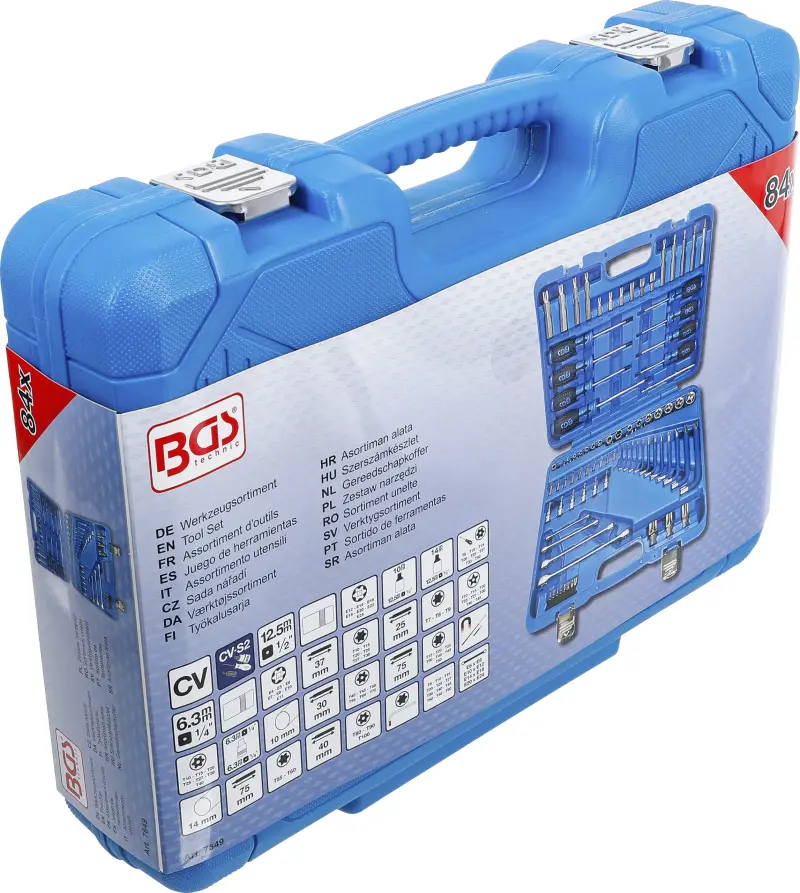 Šroubovací nářadí BGS 7849 v kufru - 84 dílů (BGS107849)