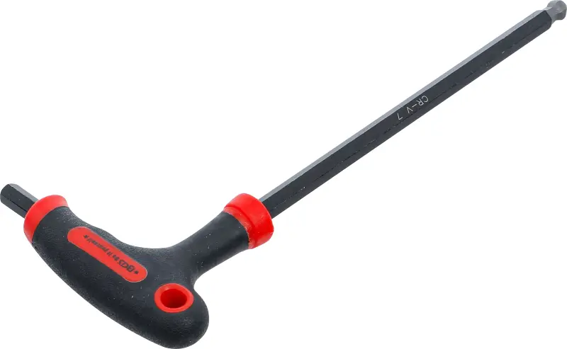 Zástrčný šestihranný klíč (inbus) Kraftmann 7 mm s T-rukojetí BGS107882-7 a boční čepelí (BGS107882-7)