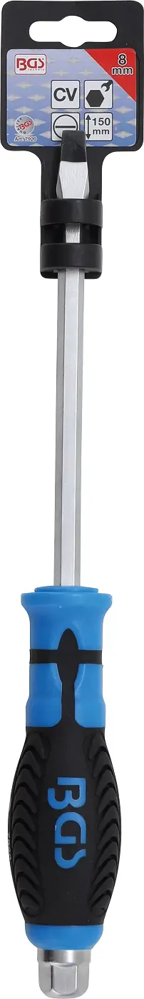 Plochý šroubovák 8 x 150 mm BGS107920, s vnějším šestihranem (BGS107920)