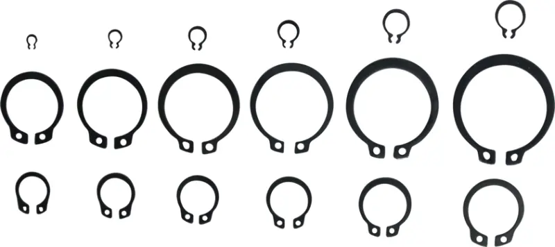 Pojistné vnější kroužky (seger) 3 ÷ 32 mm BGS108046 300 dílů v PVC kazetě (BGS108046)