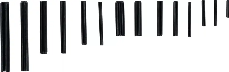 Zajišťovací pružné kolíky BGS108054 (Sada 450 dílů v PVC kazetě) (BGS108054)