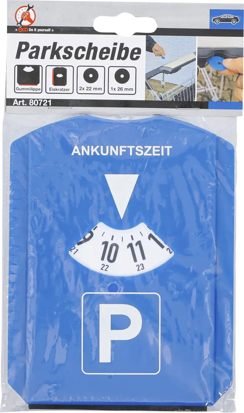 Parkovací hodiny Kraftmann BGS1080721 se škrabkou na led, gumovou stěrkou (BGS1080721)