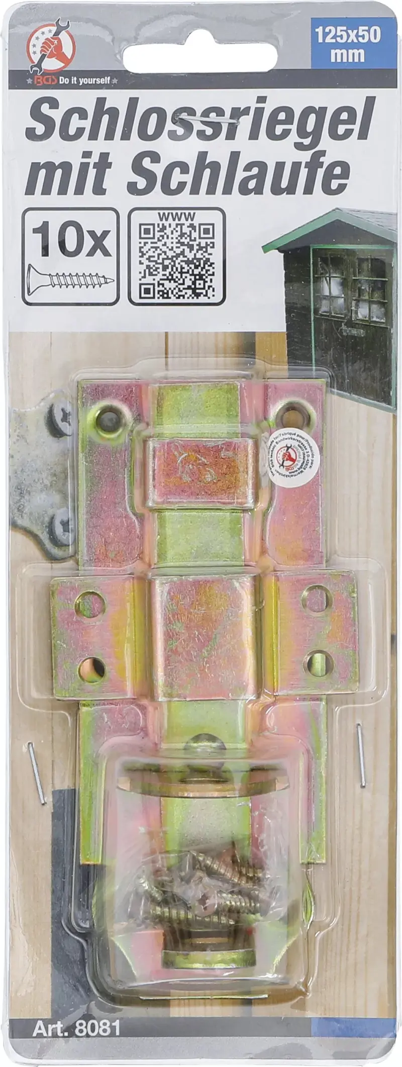 Západka zámku s petlicí Kraftmann 125 x 50 mm BGS108081 (BGS108081)